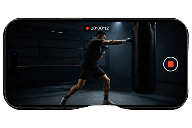 Recording boxing session on phone